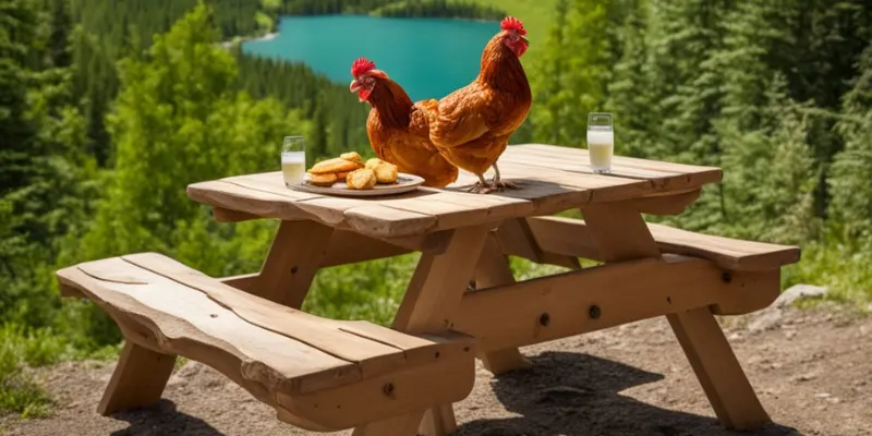 Building a Chicken Picnic Table