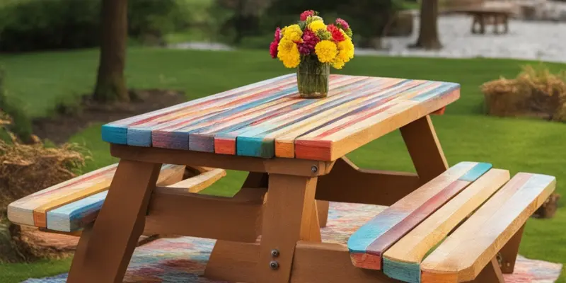 Garden  Picnic Table Painting Ideas