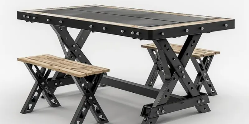 Perfact Metal Frame Picnic Tables